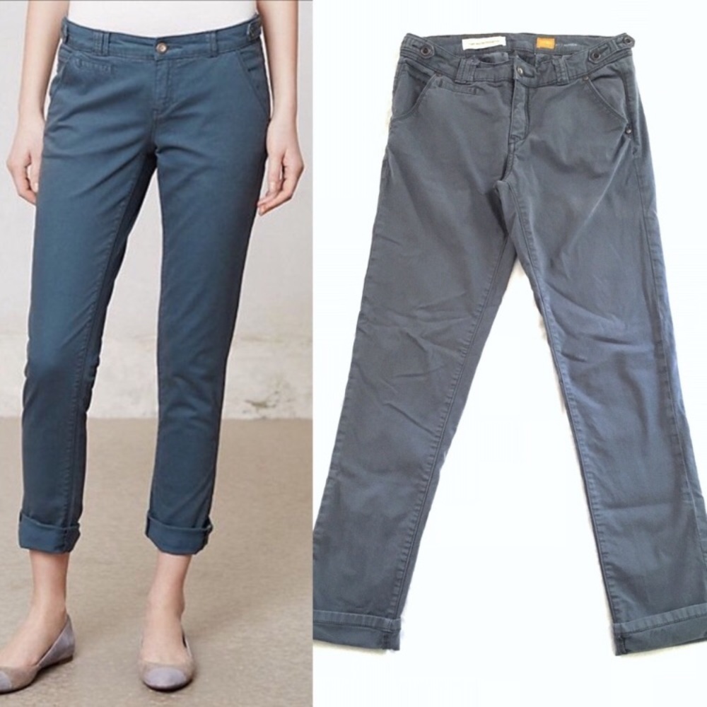 [Anthropologie] Pilcro Hyphen Chinos in Faded Blue